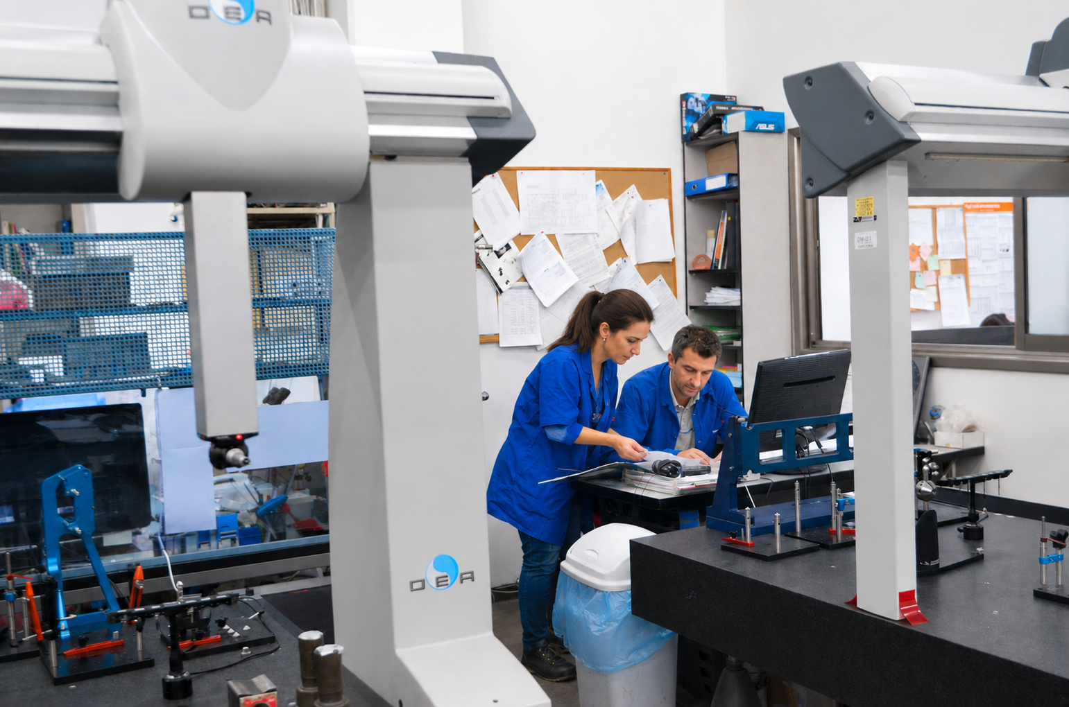 Flow Industries engineer assembling a high-pressure impulse system