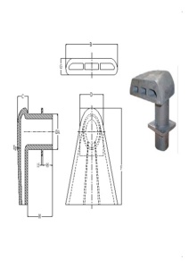 Reinforced elbowed nozzle at 900